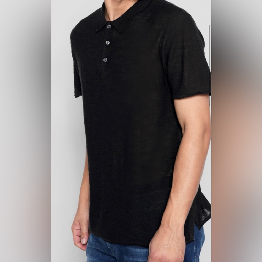 NWT, Short Sleeve Sweater Polo in Black
